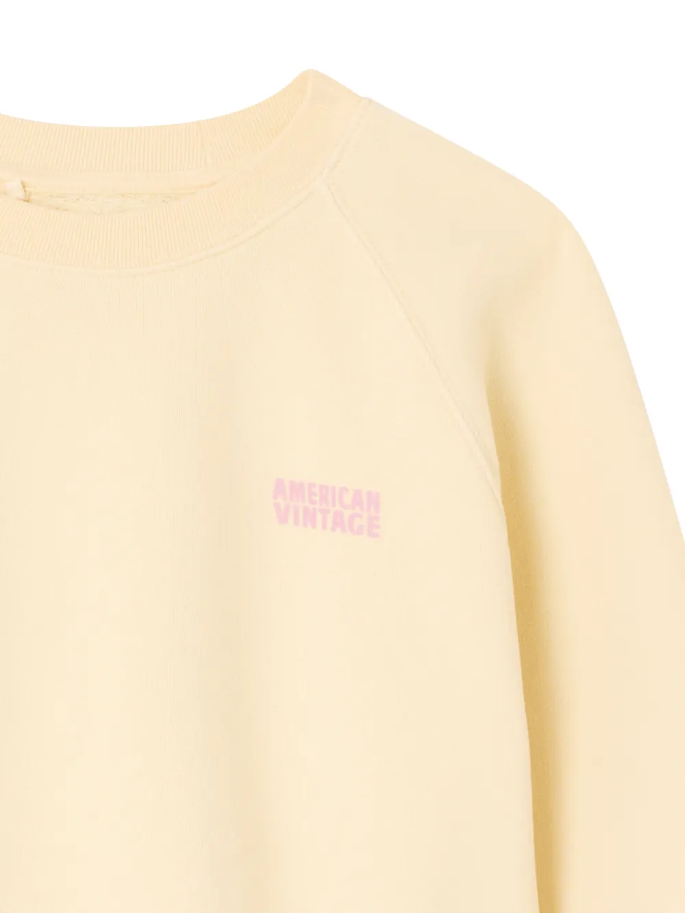 American Vintage Kids Izubird sweater met ronde hals Geel