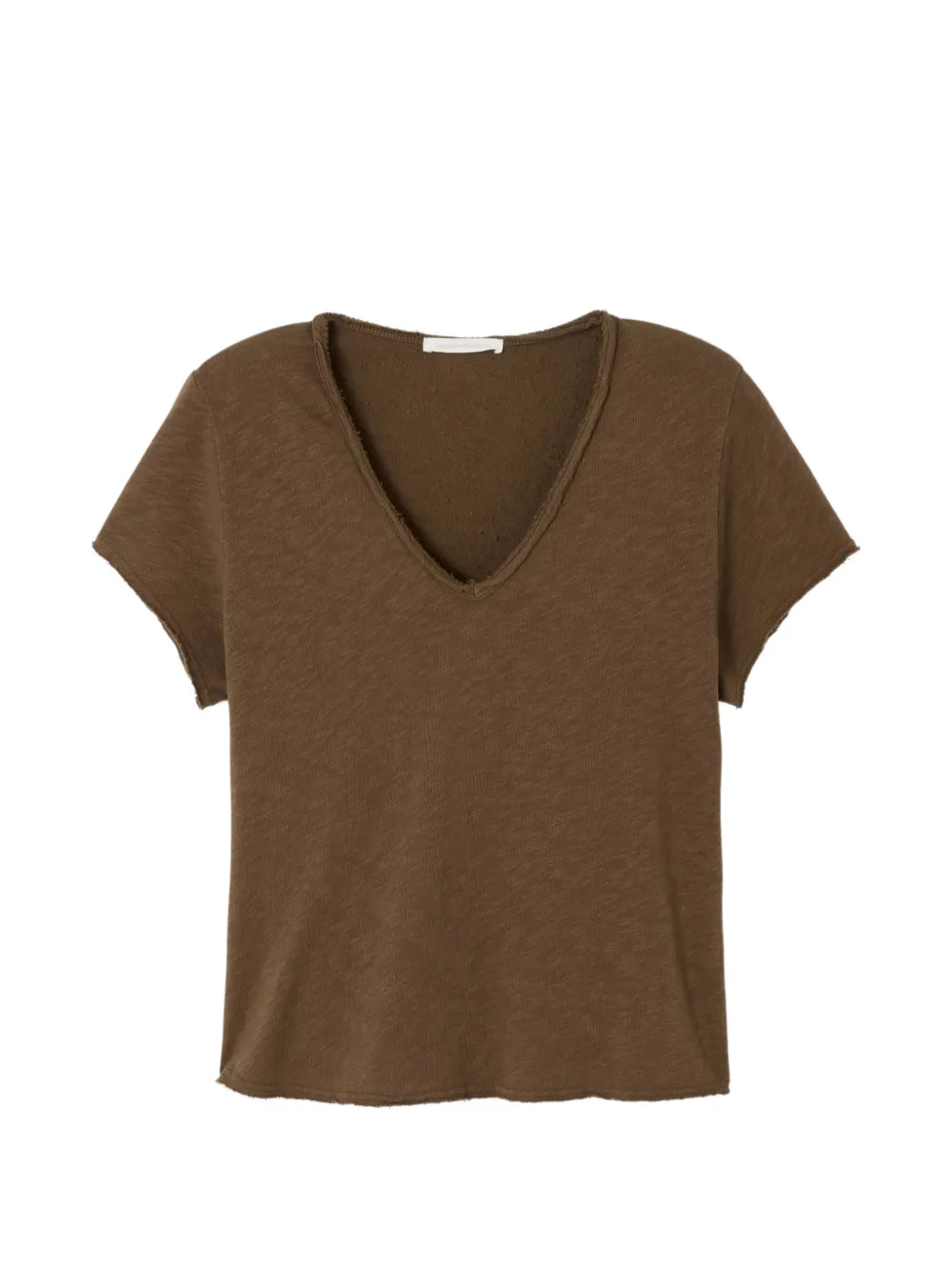 American Vintage short-sleeve V-neck T-shirt - Braun