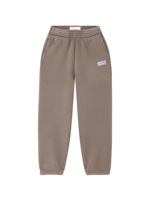 American Vintage Kids Izubird logo-detail track pants