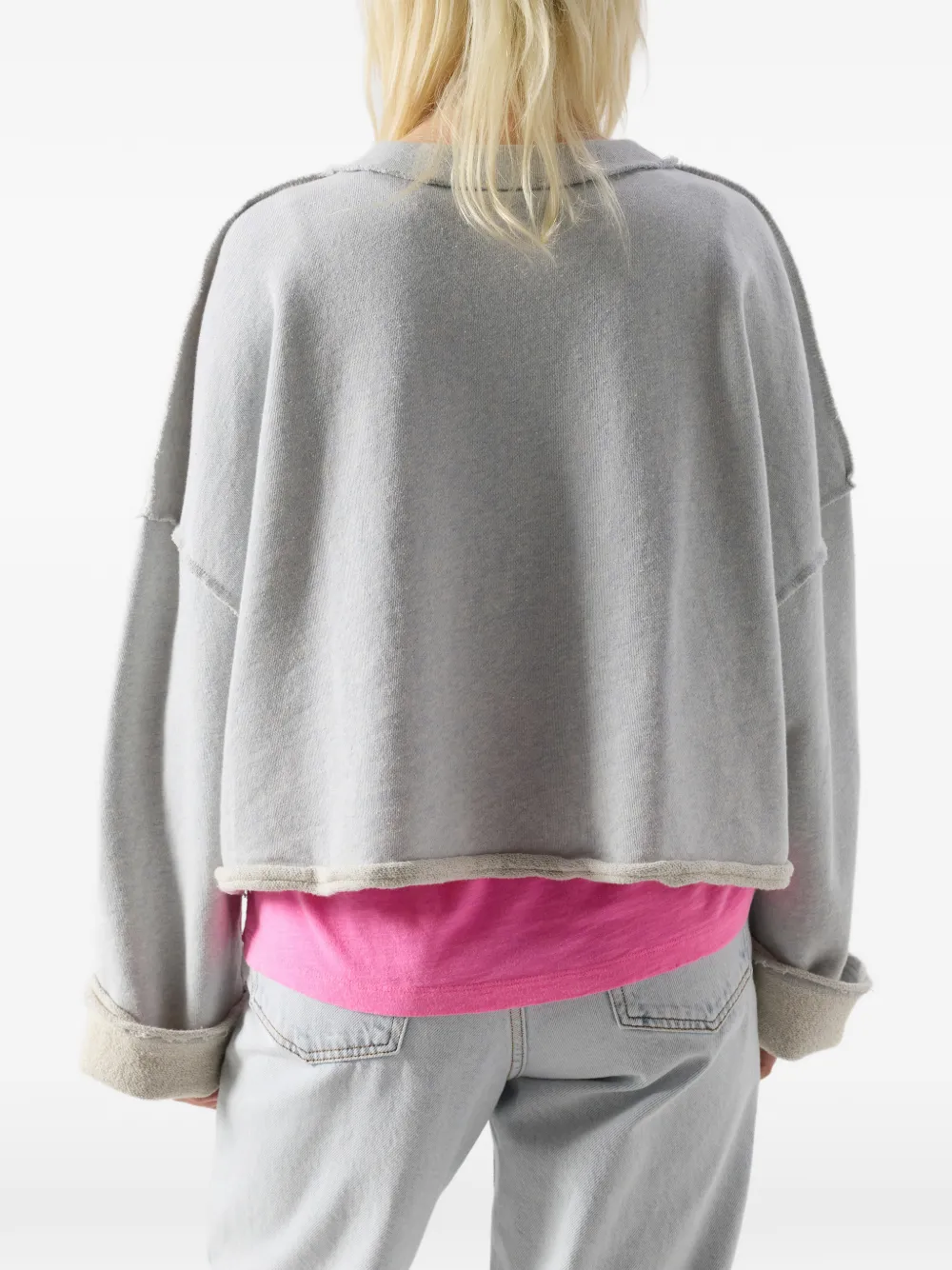 American Vintage Dantown katoenen sweater met ronde hals Grijs