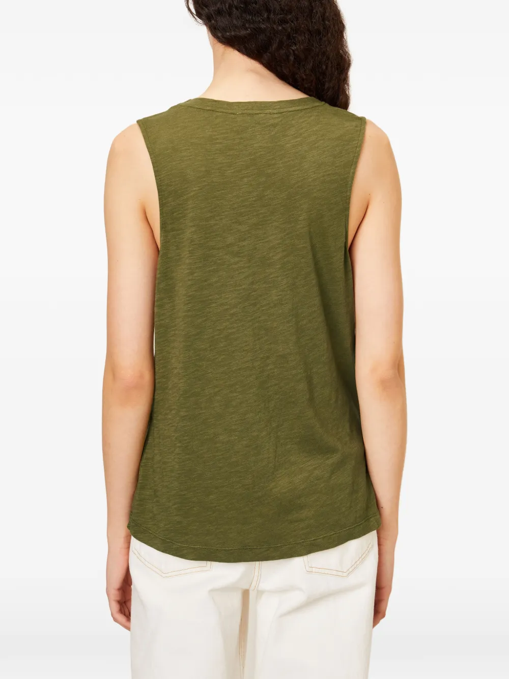 American Vintage Tanktop met U-hals Groen
