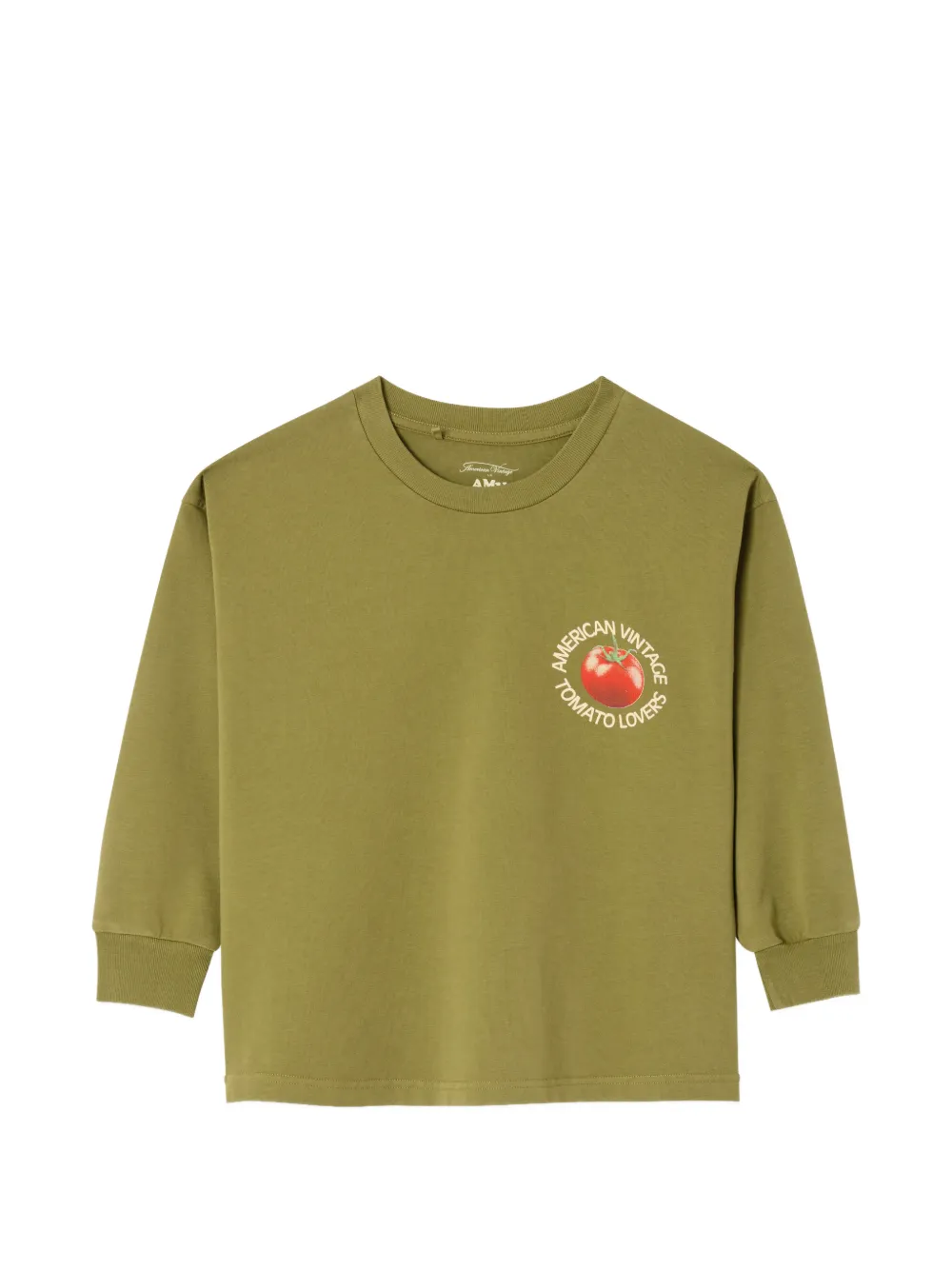 American Vintage Kids Fizvalley round-neck print T-shirt - Verde