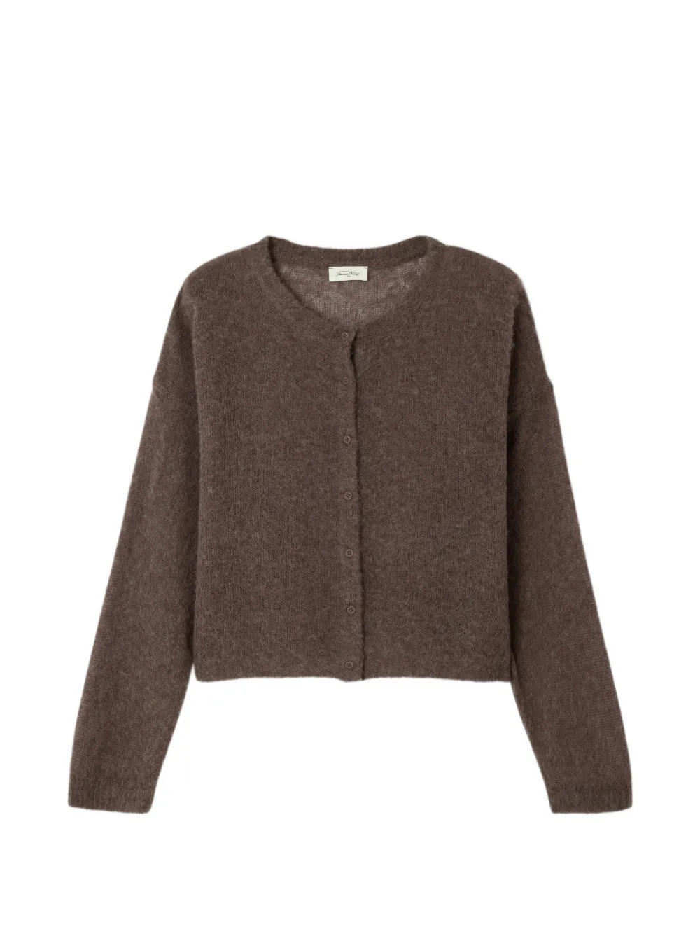 American Vintage buttoned crew-neck cardigan - Marrone