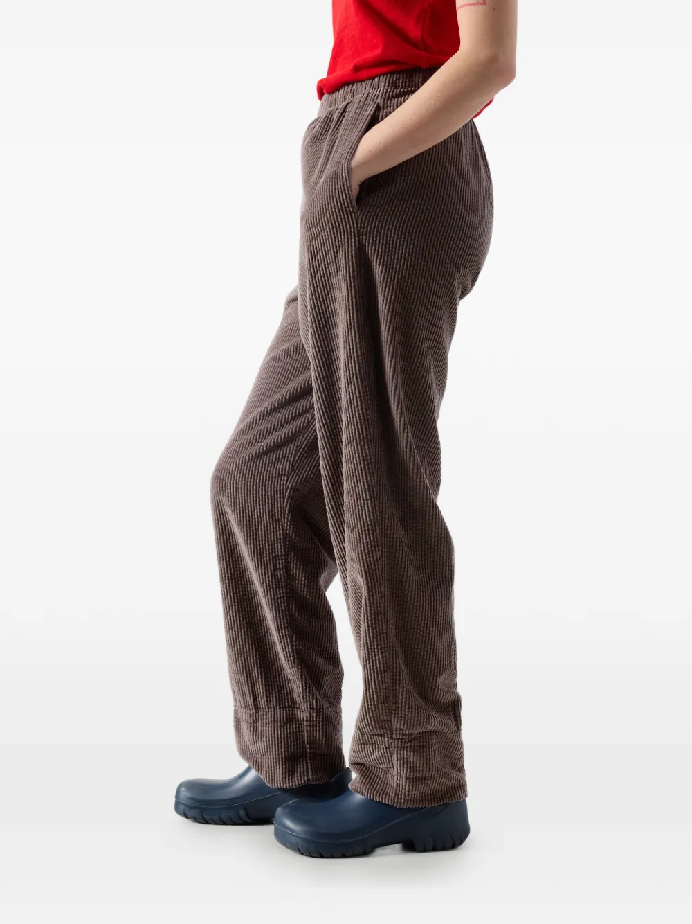 Padow Corduroy Straight Cotton Trousers