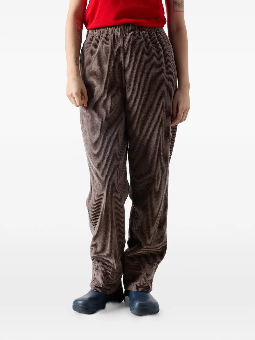 Padow Corduroy Straight Cotton Trousers