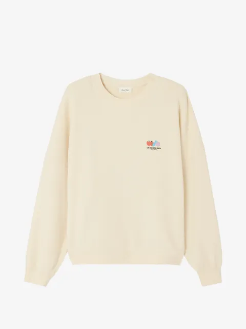 American Vintage Atubay logo-print drop-shoulder sweater