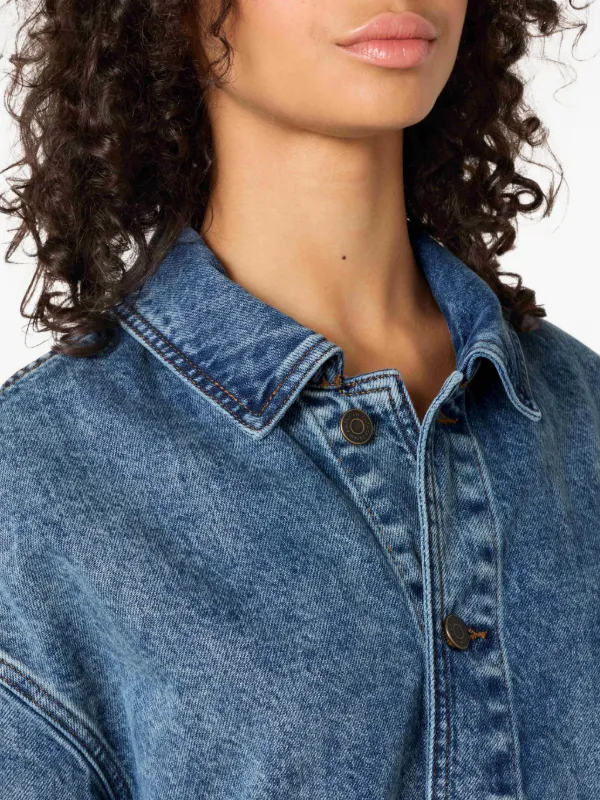 American Vintage Joybird patch-pocket Denim Jacket | Blue | FARFETCH
