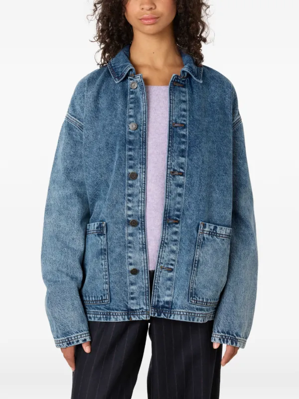 American Vintage Joybird patch-pocket Denim Jacket | Blue | FARFETCH