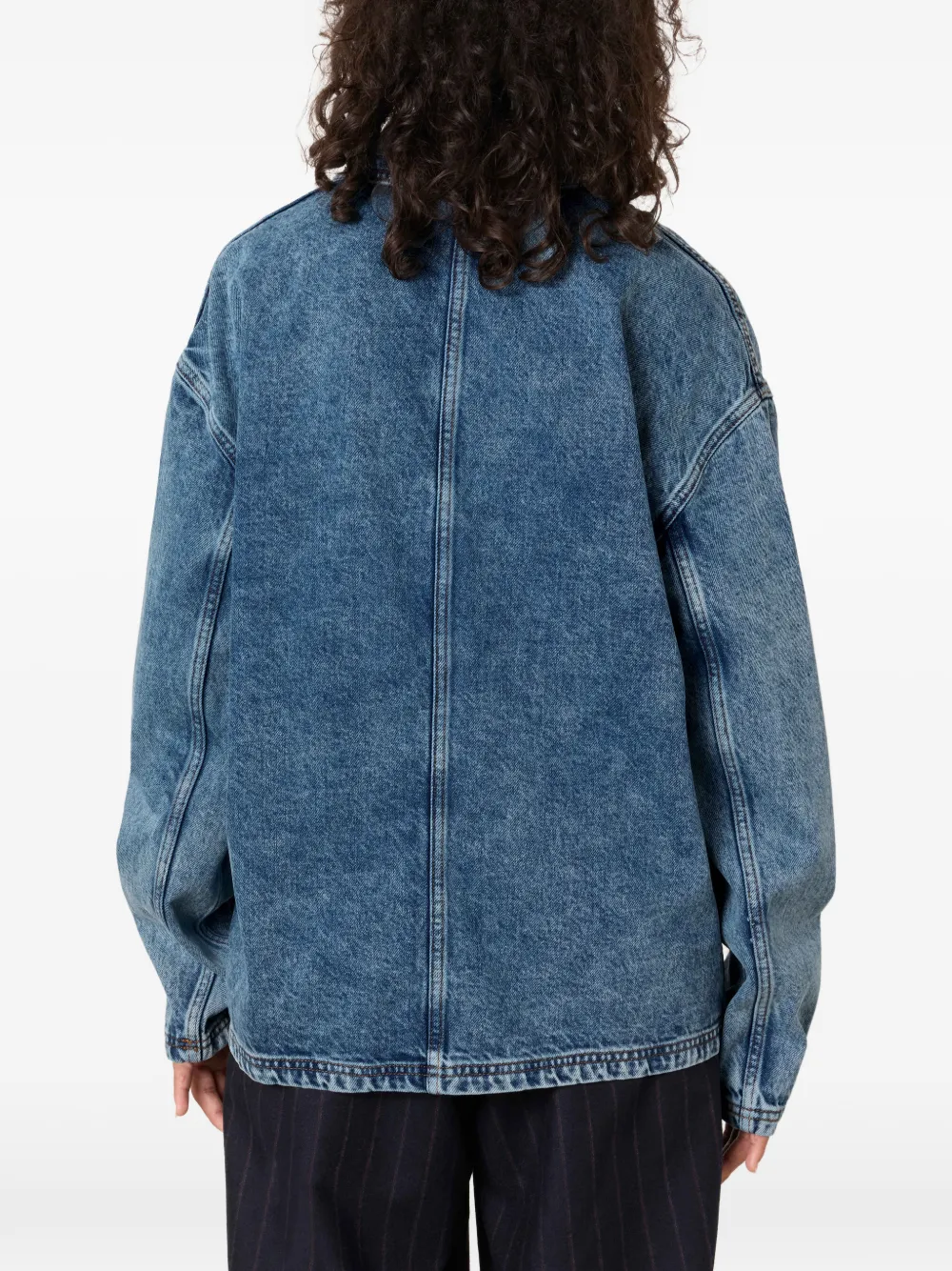 American Vintage Joybird denim jack met opgestikte zak Blauw