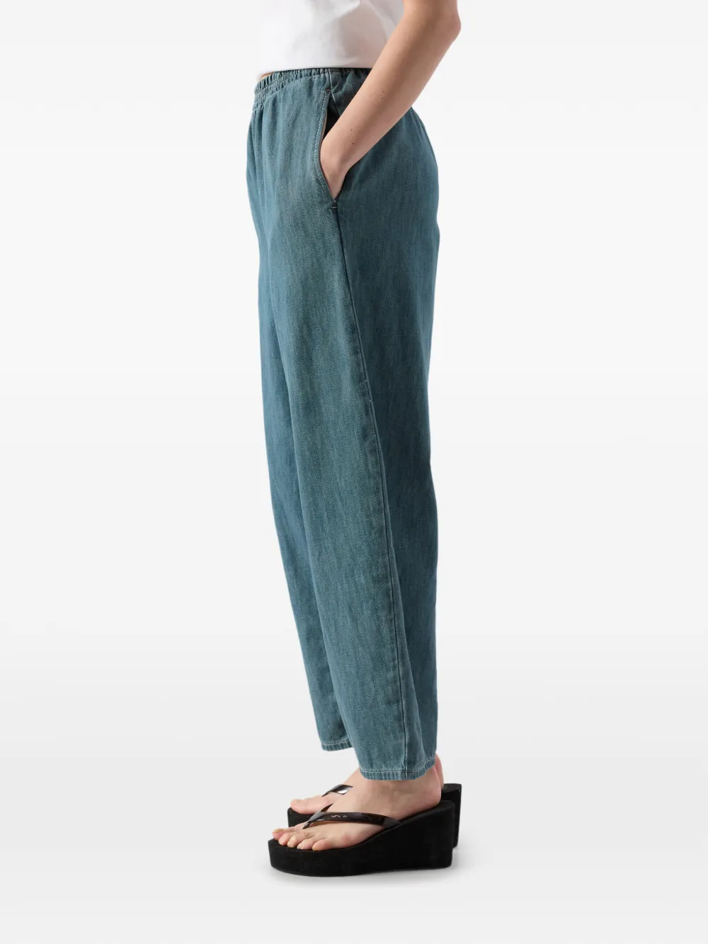 American Vintage Ydopark elastische denim broek Blauw
