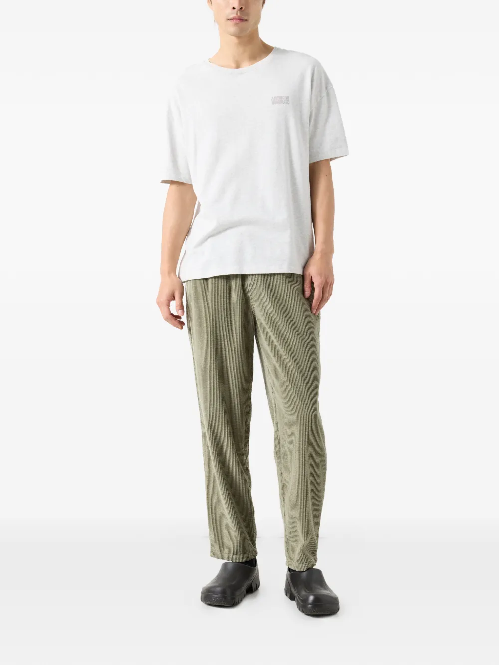 American Vintage Ykobow T-shirt met ronde hals Grijs