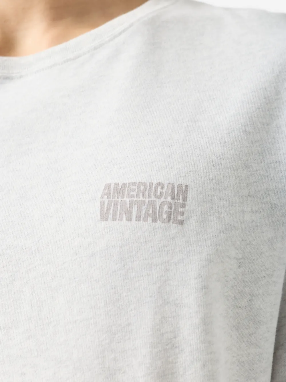 American Vintage Ykobow T-shirt met ronde hals Grijs