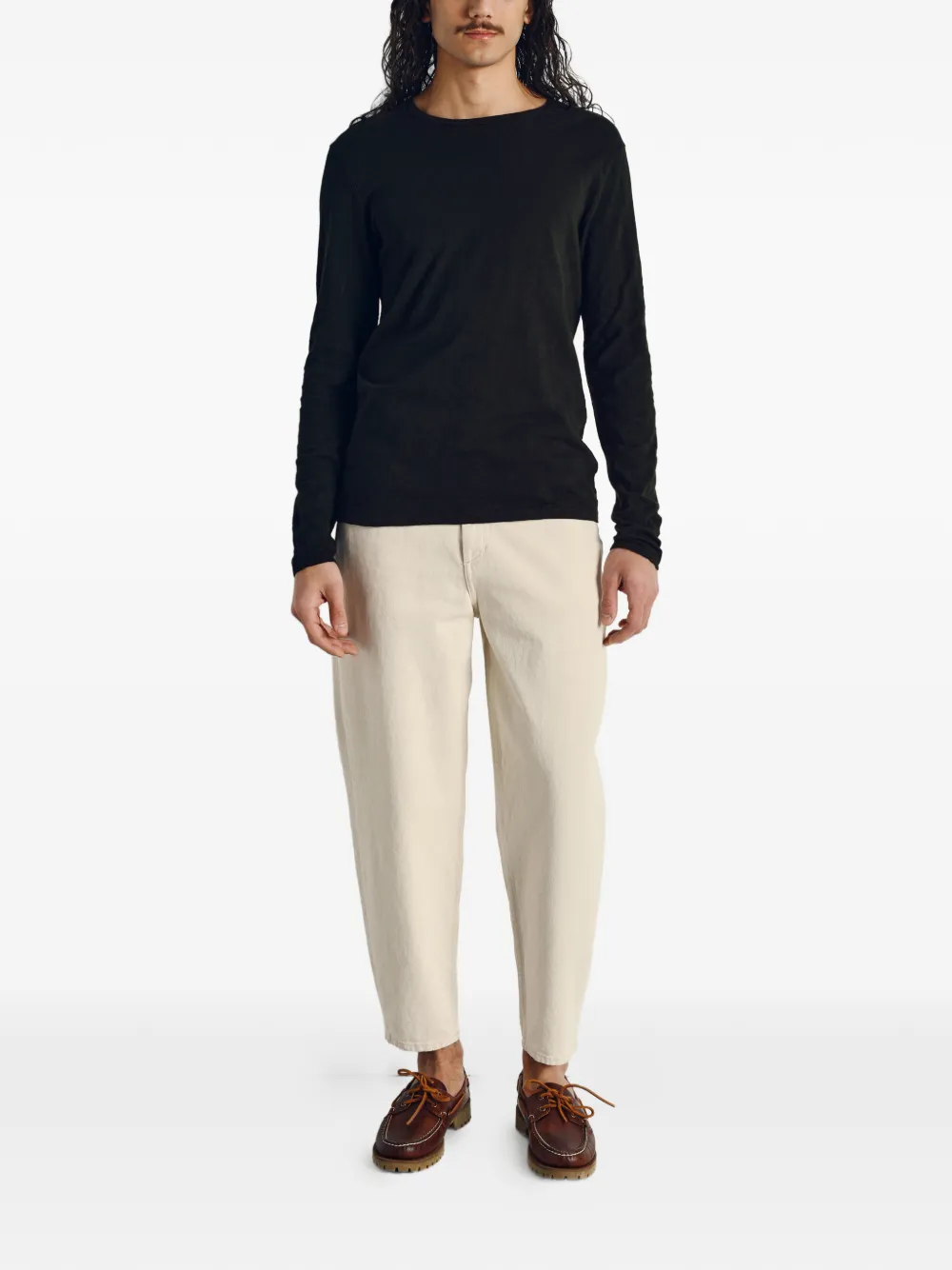 American Vintage long-sleeve round-neck T-shirt - Zwart