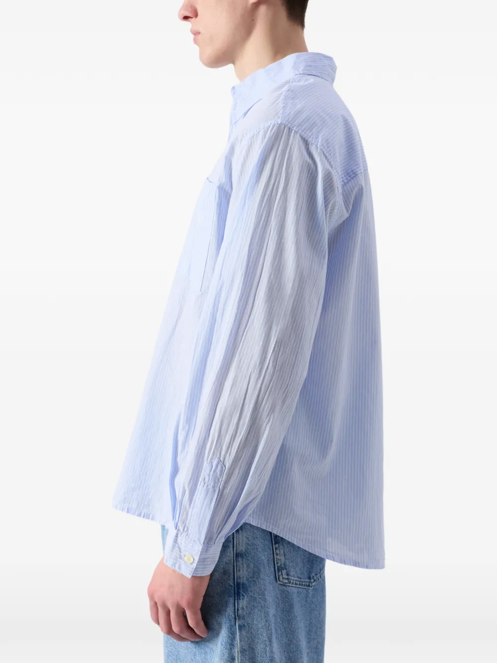 Eluabird Striped Patch-Pocket Cotton Shirt