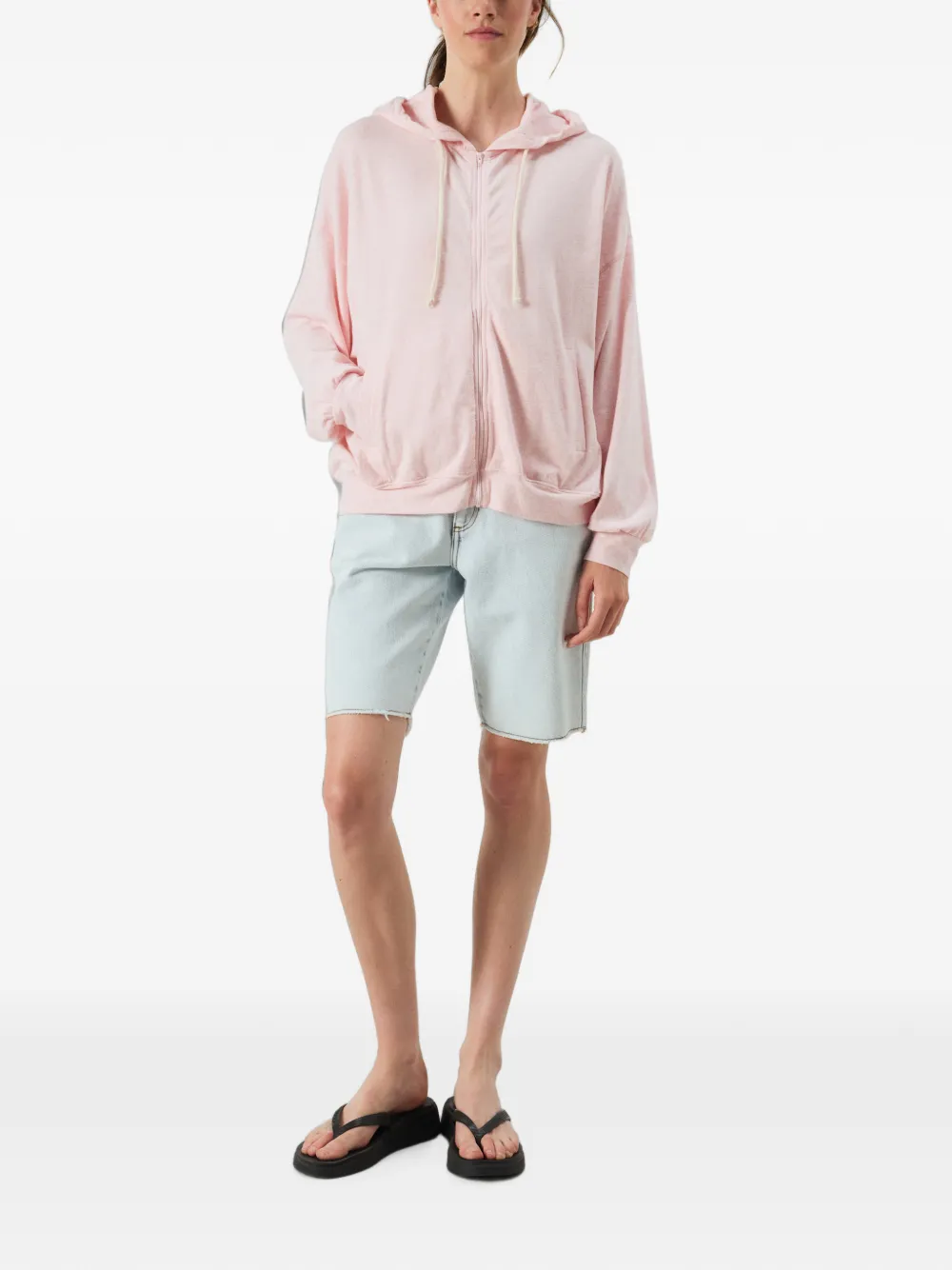American Vintage Ypawood hoodie met rits Roze