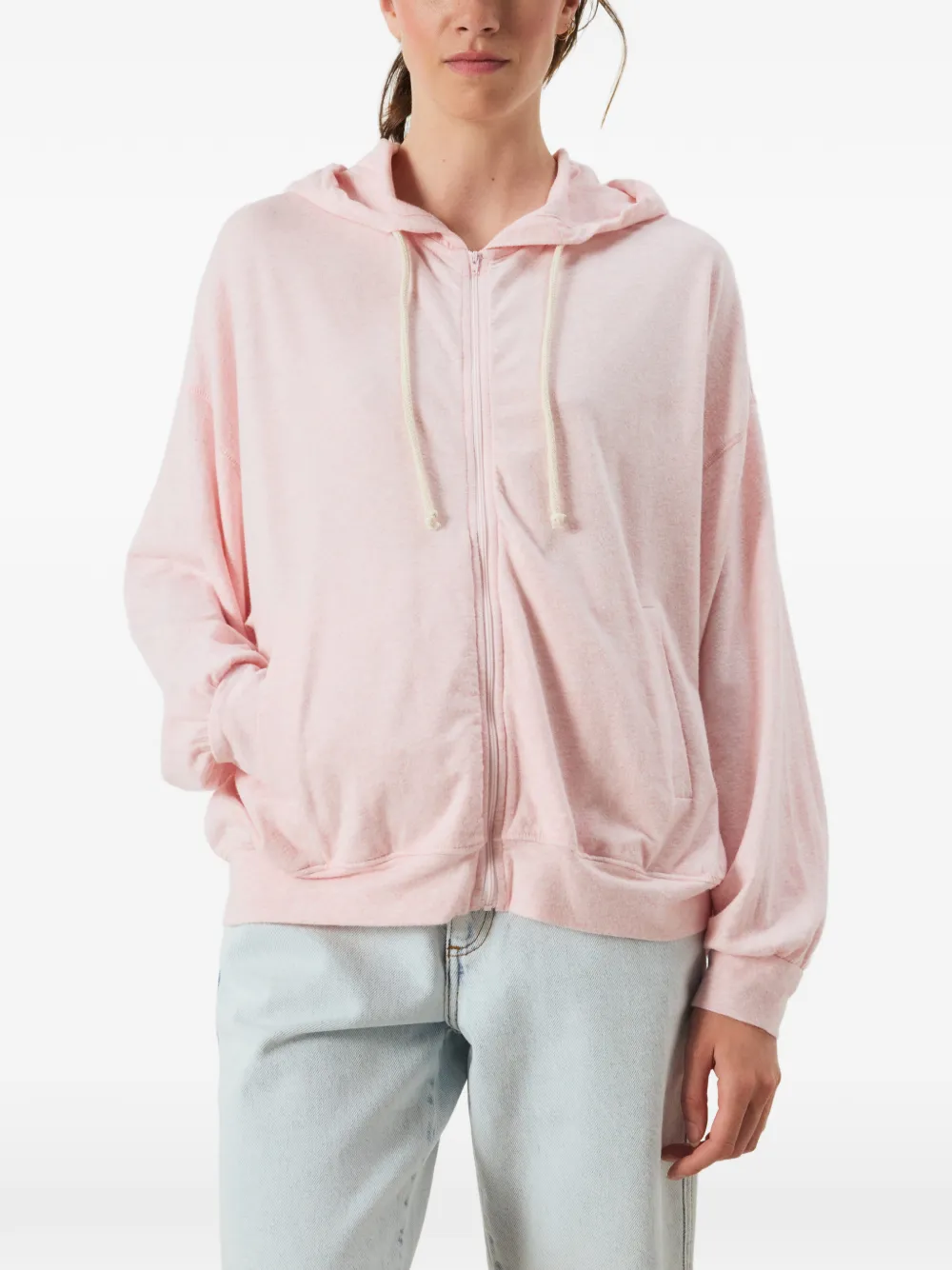American Vintage Ypawood hoodie met rits Roze