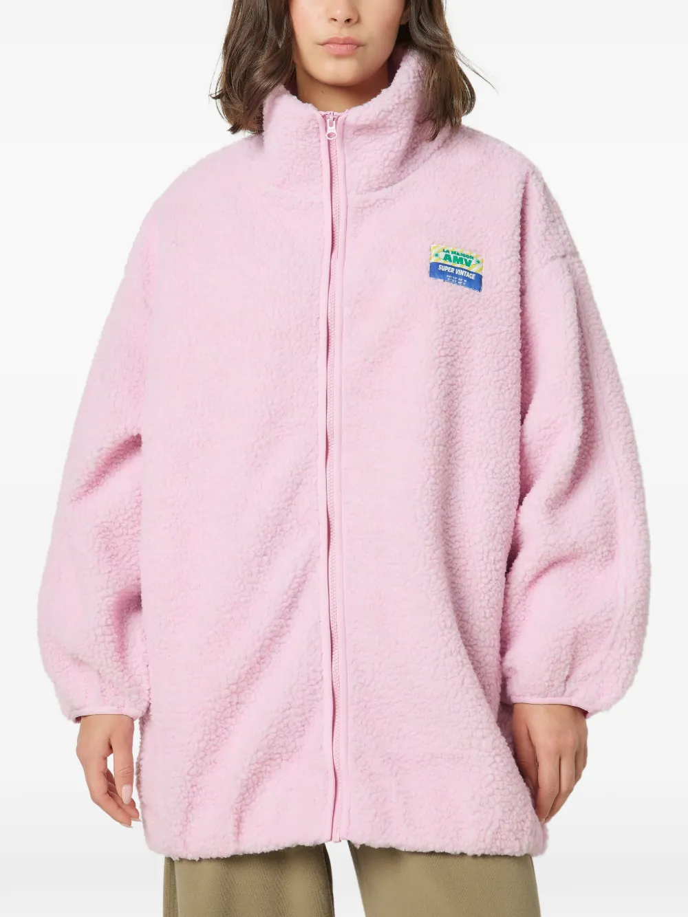 American Vintage Hoktown oversized jack met rits Roze