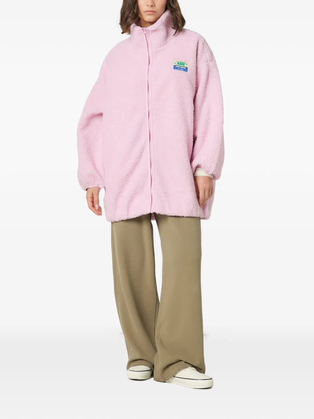 American Vintage Hoktown oversized jack met rits Roze