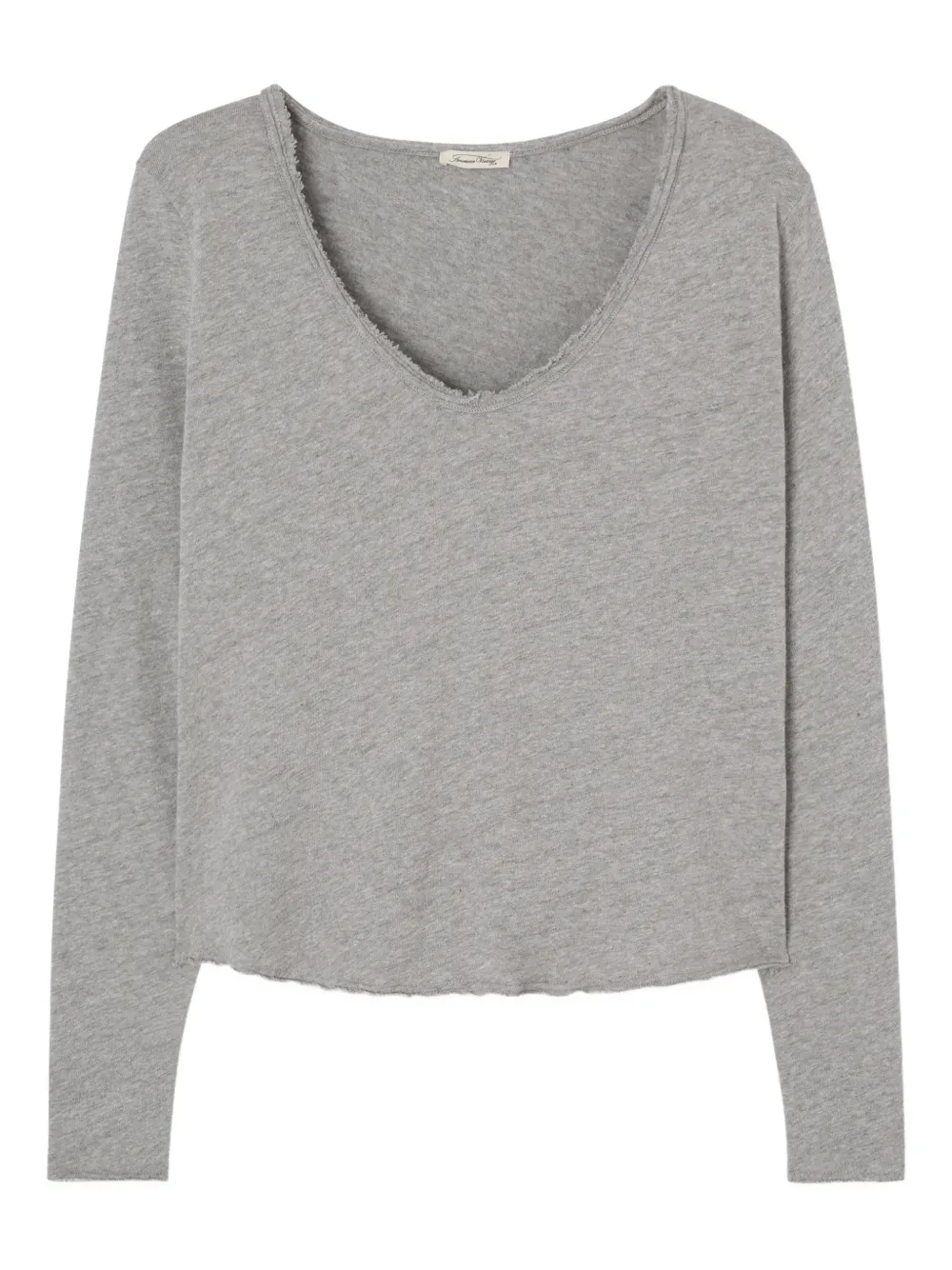 American Vintage long-sleeve V-neck T-shirt - Grigio