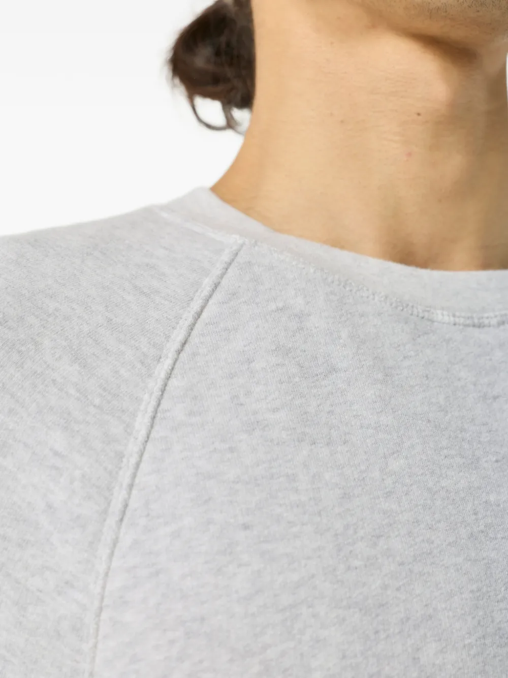 American Vintage Sweater met ronde hals en lange mouwen Grijs