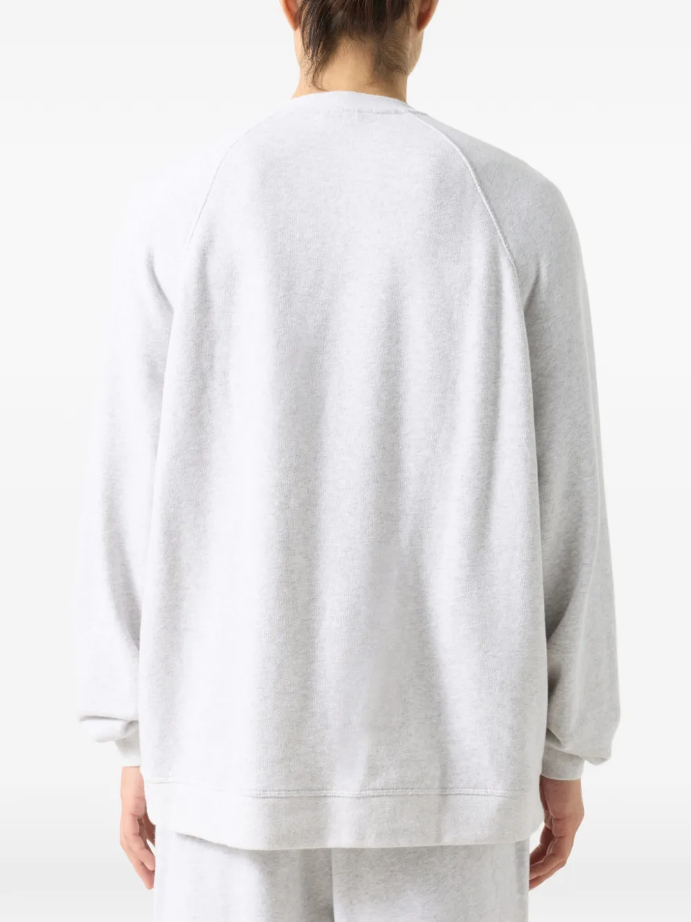 American Vintage Sweater met ronde hals en lange mouwen Grijs