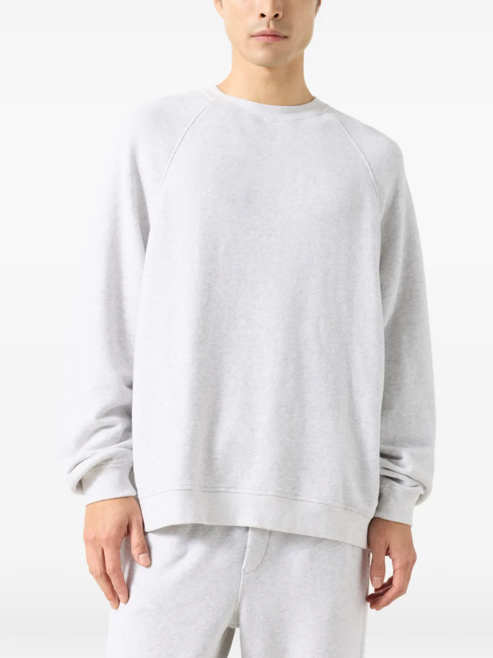American Vintage Sweater met ronde hals en lange mouwen Grijs