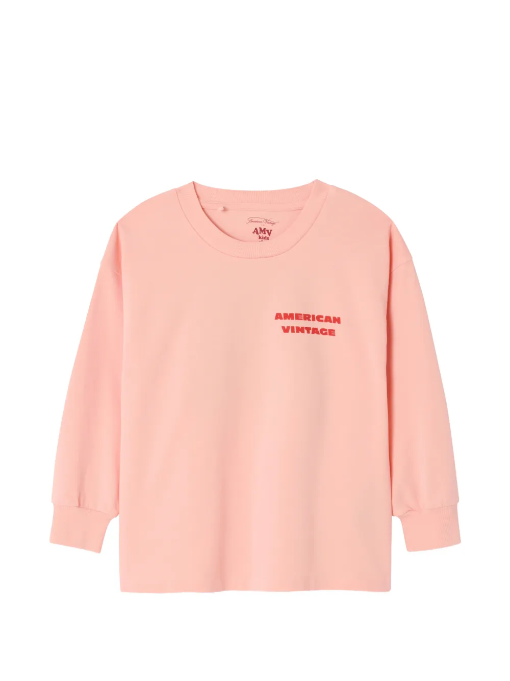 American Vintage Kids Fizvalley printed T-shirt - Rosa