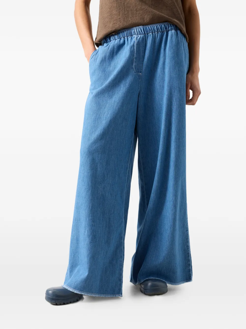 American Vintage Jeans met elastische taille Blauw