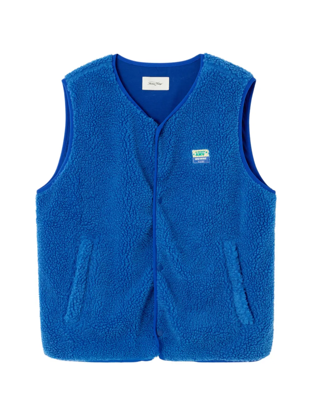 American Vintage Hoktown button gilet - Blau