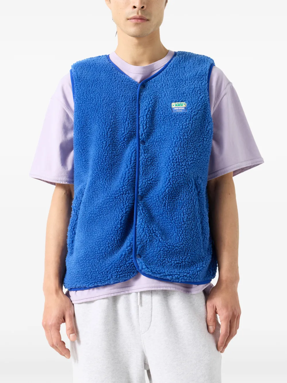American Vintage Hoktown gilet met knopen Blauw