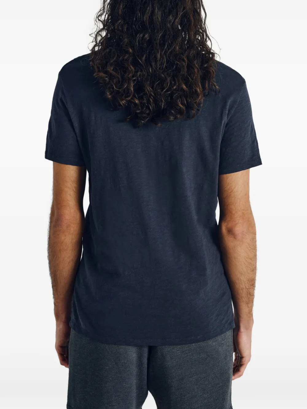 American Vintage Bysapick T-shirt met ronde hals en korte mouwen Blauw