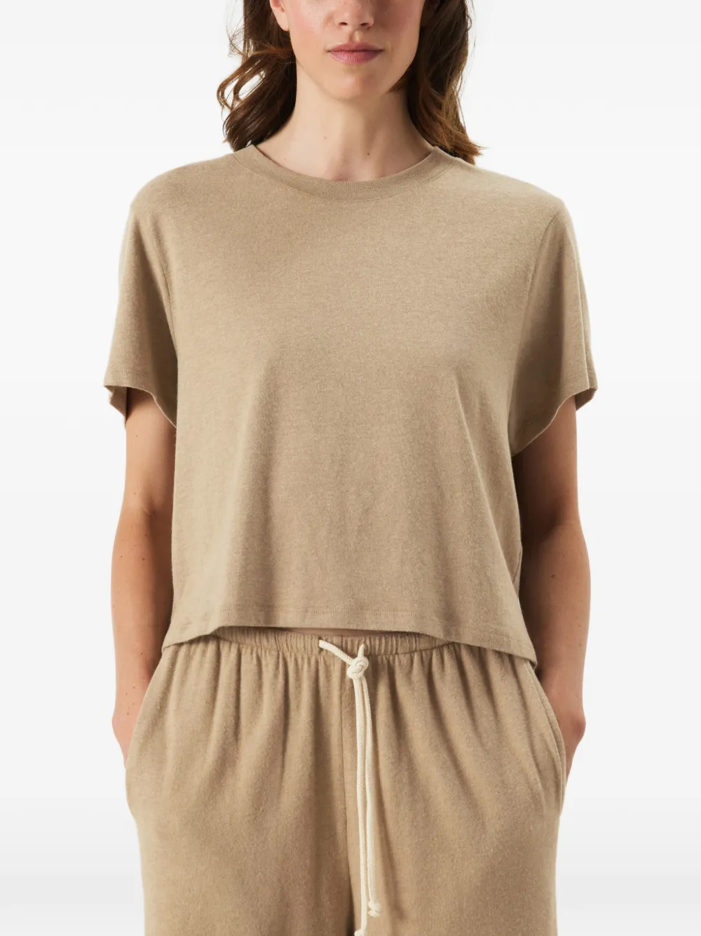 American Vintage Ypawood T-shirt met ronde hals Bruin