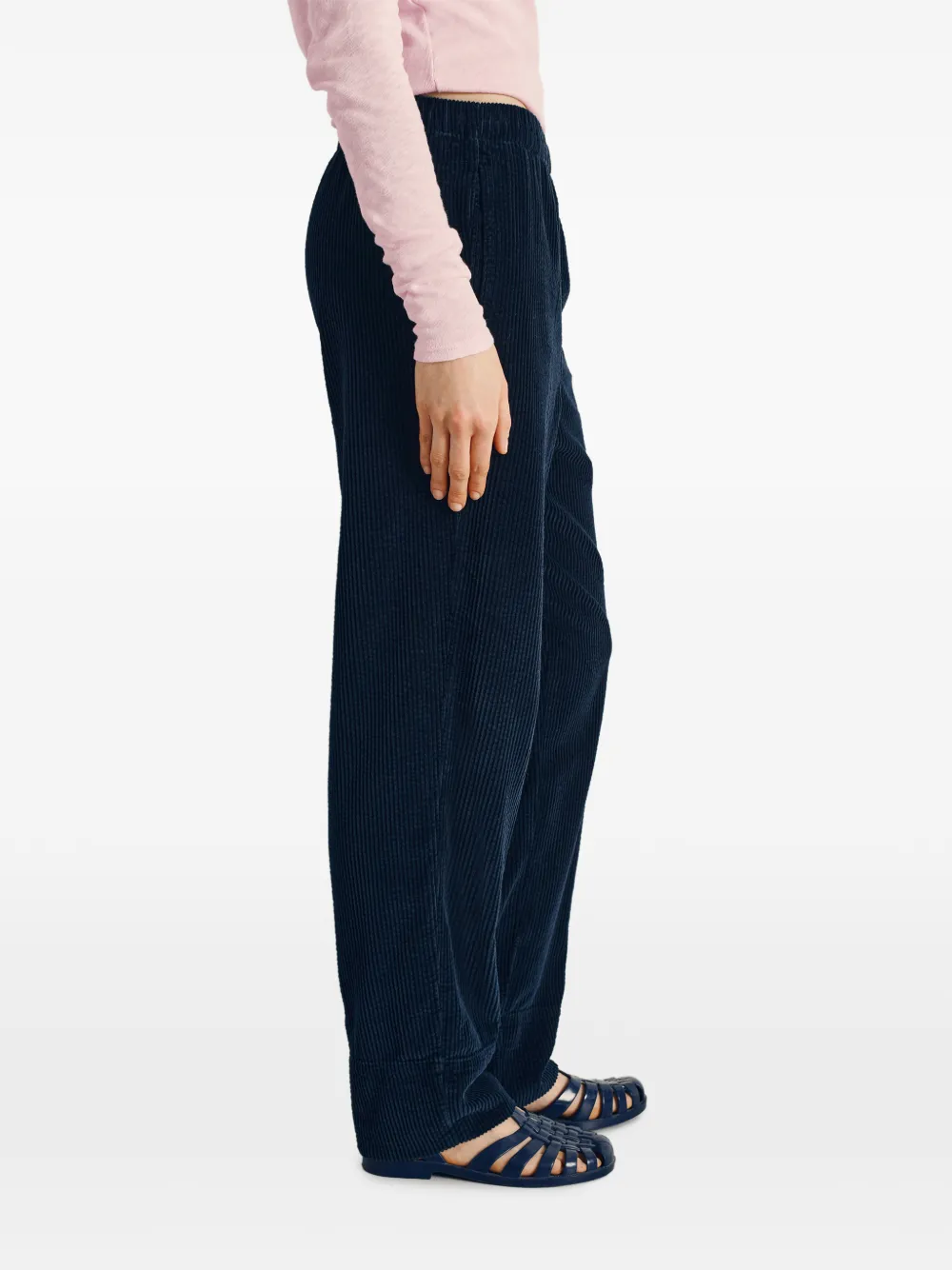 American Vintage Padow ribfluwelen straight broek Blauw
