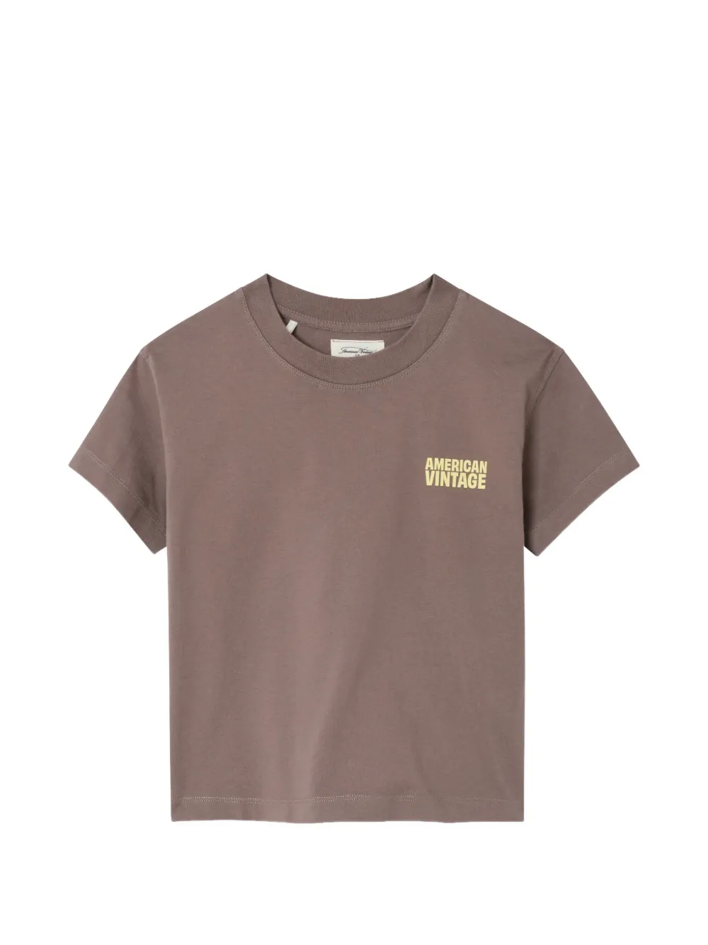 American Vintage Kids Gixy round-neck T-shirt - Marrone