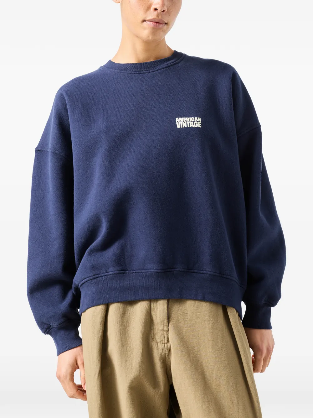 American Vintage Plizzy sweater met lange mouwen Blauw