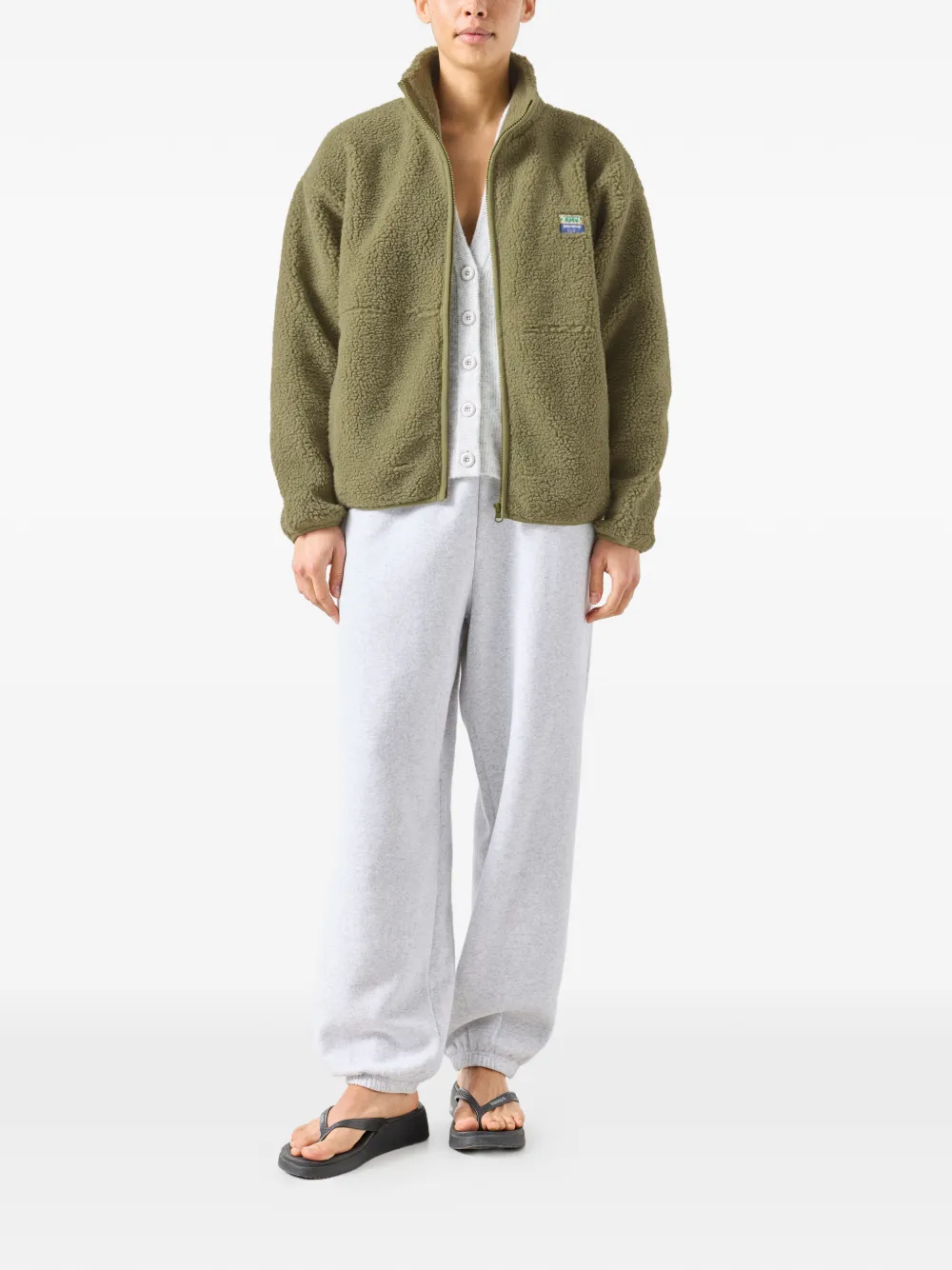 American Vintage Hoktown jack met rits Groen