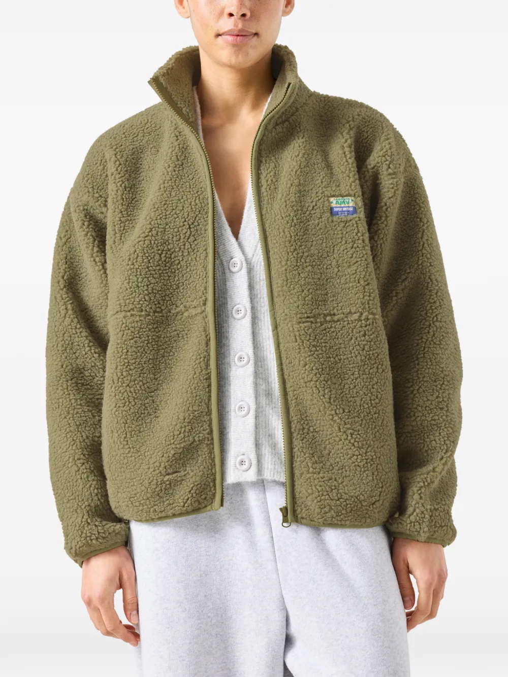 American Vintage Hoktown jack met rits Groen
