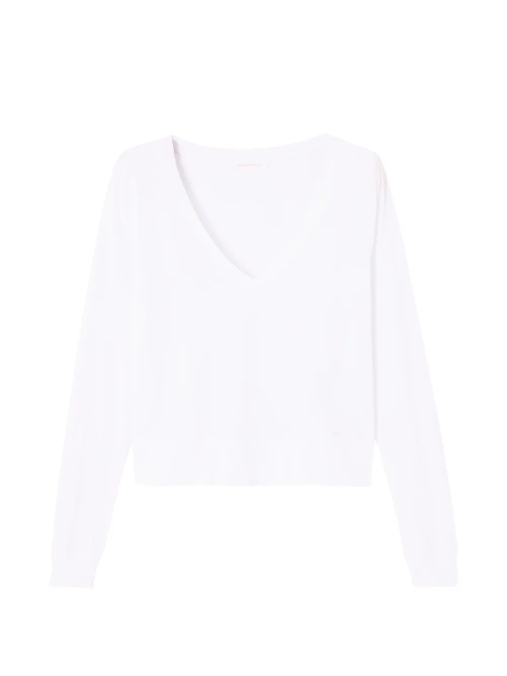 American Vintage long-sleeve V-neck T-shirt - Bianco