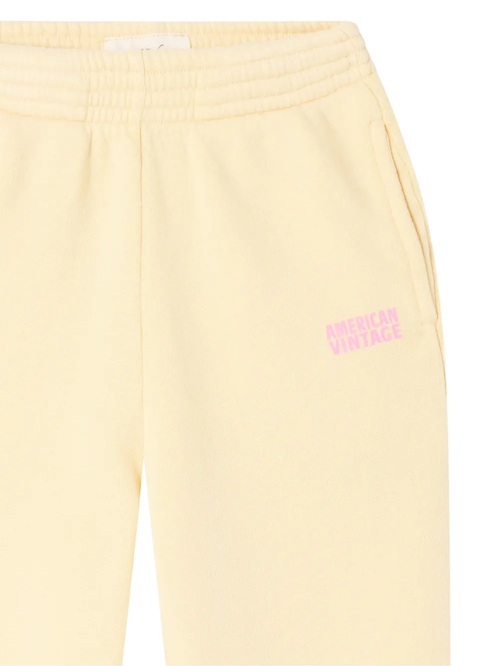 American Vintage Kids Izubird elastische trainingsbroek met logo Geel
