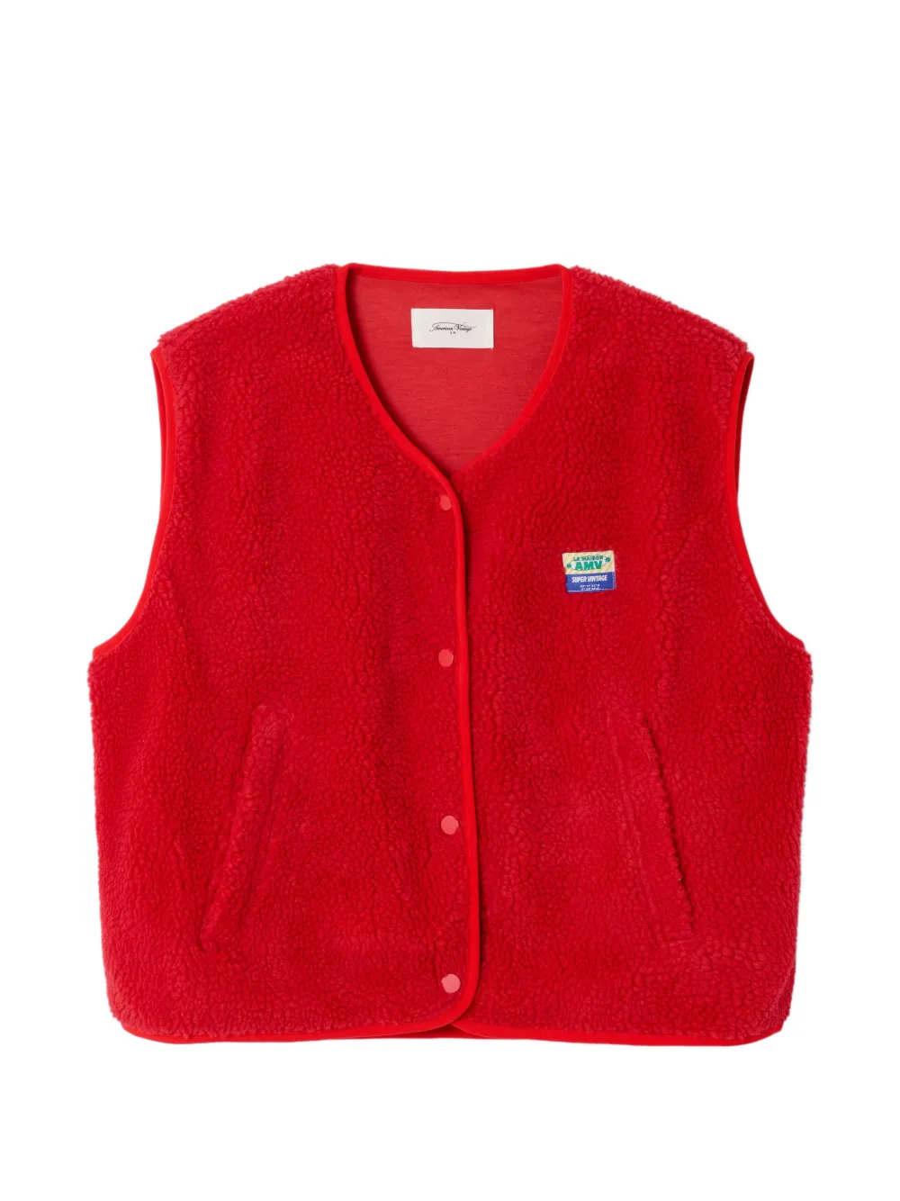 American Vintage sleeveless buttoned waistcoat - Rosso