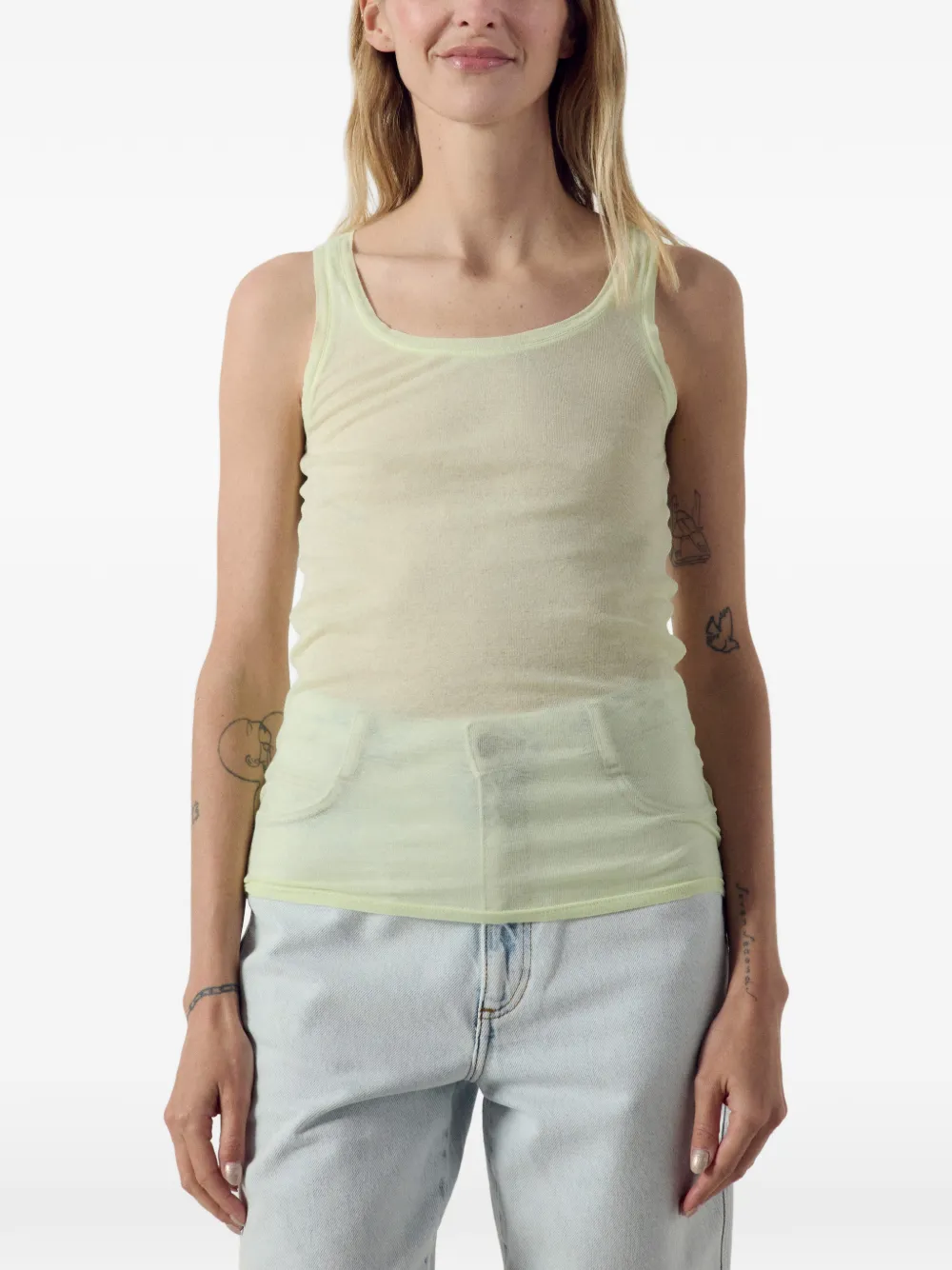 American Vintage Massachusetts tanktop Groen