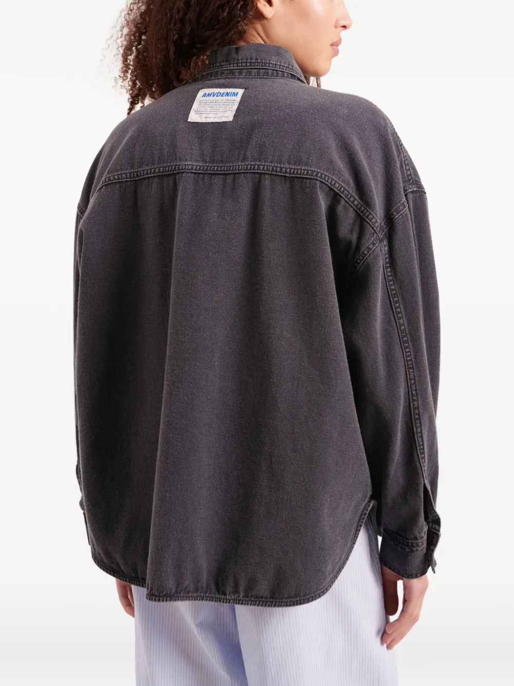 American Vintage Jazy denim blouse met lange mouwen Zwart