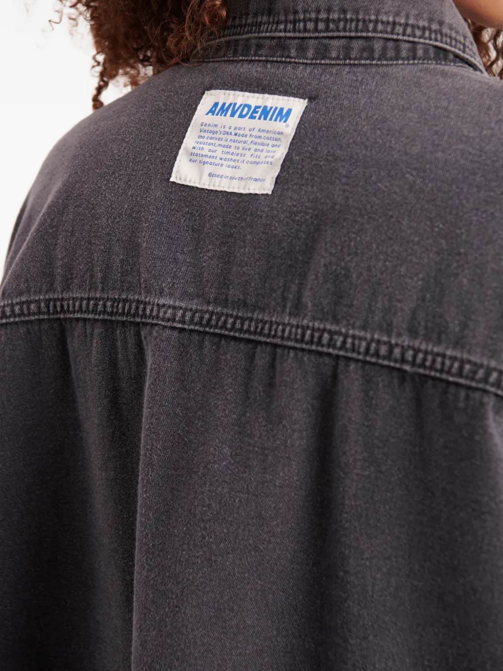 American Vintage Jazy denim blouse met lange mouwen Zwart