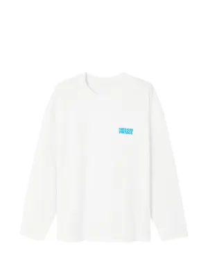 American Vintage long-sleeve V-neck T-shirt | White | FARFETCH