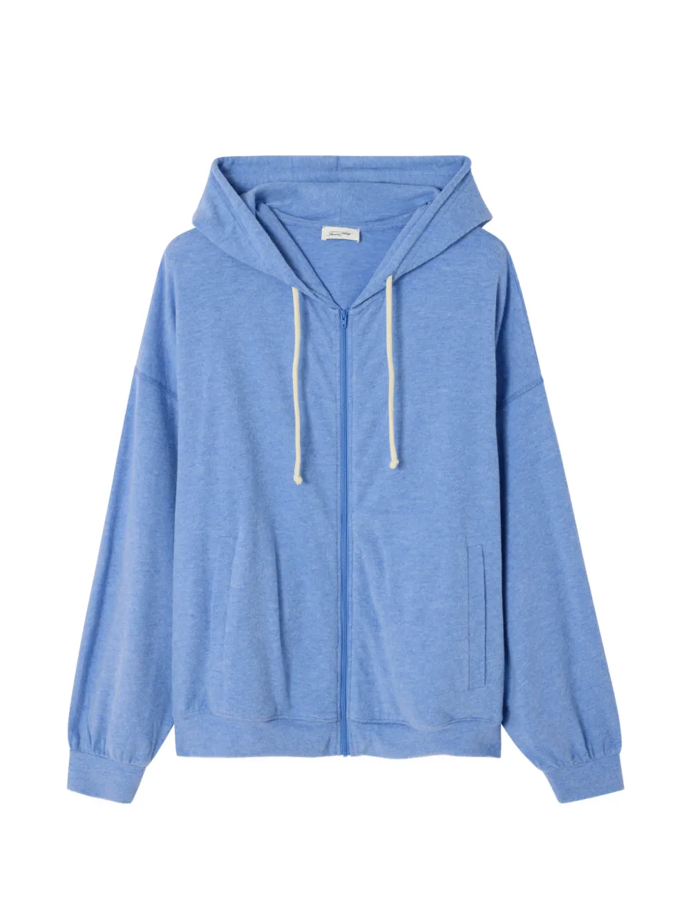 American Vintage zip-up drawstring hoodie - Blu