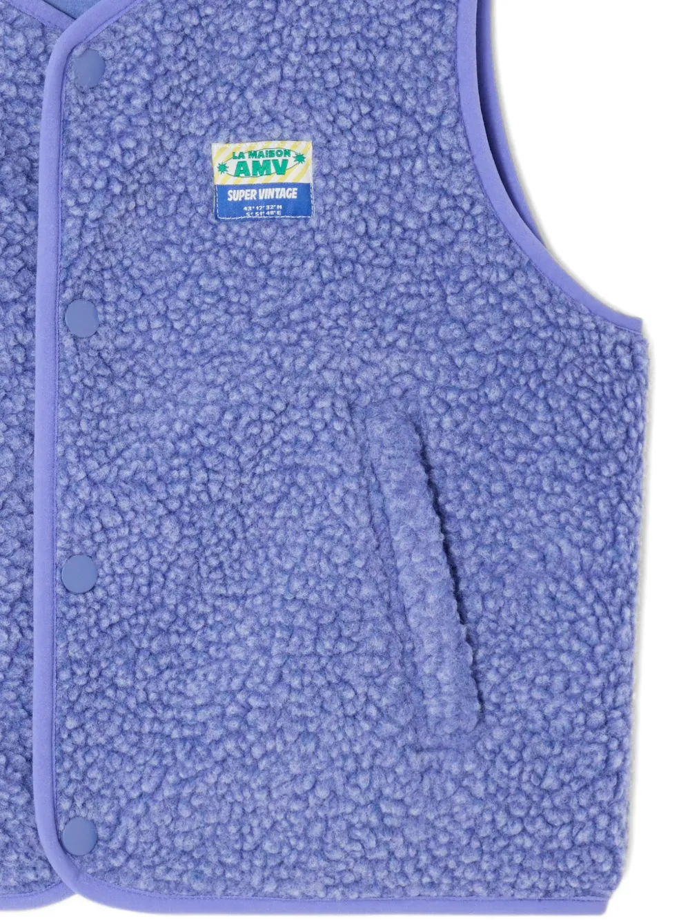American Vintage Kids Hoktown gilet met knopen Paars