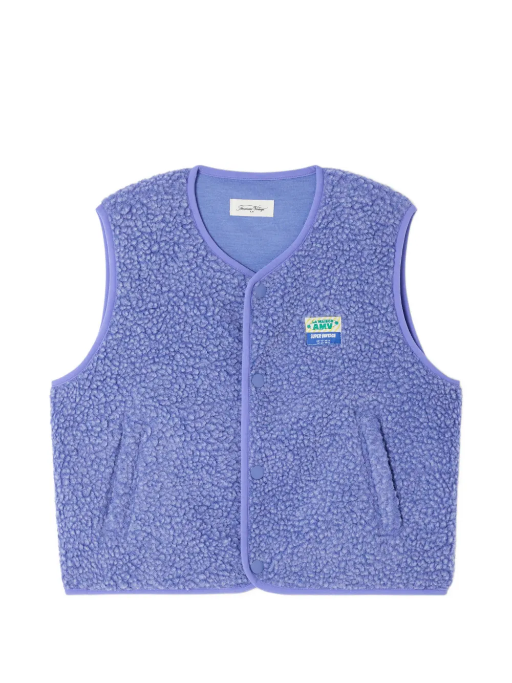 American Vintage Kids Gilet Hoktown con bottoni - Viola