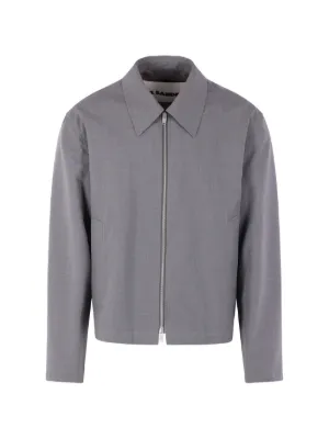 Jil Sander ウールボンバージャケット | グレー | FARFETCH JP