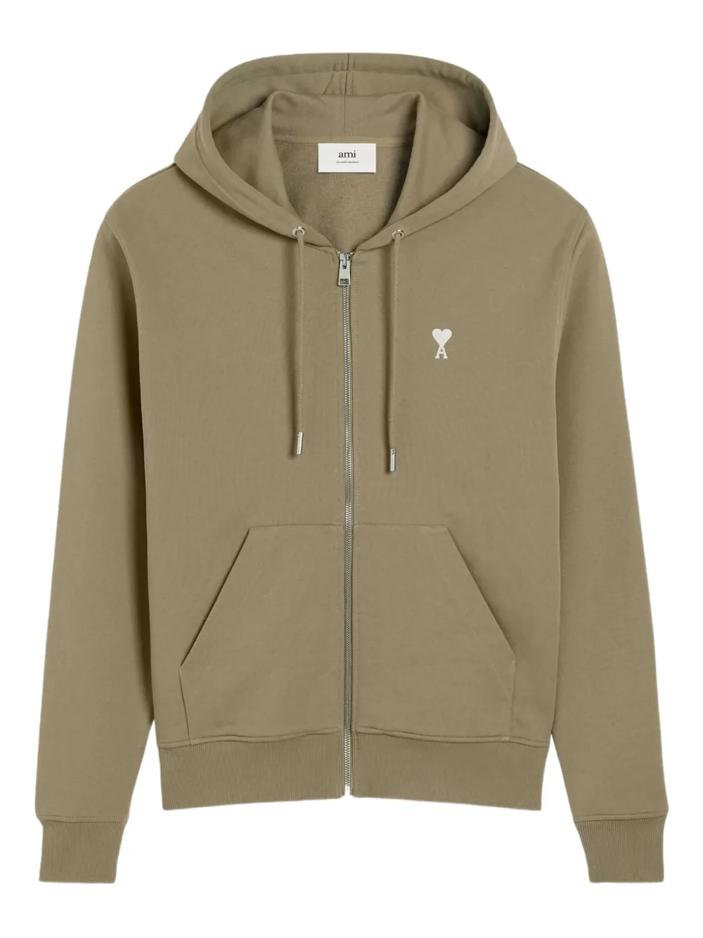 AMI Paris zipped hoodie - Green