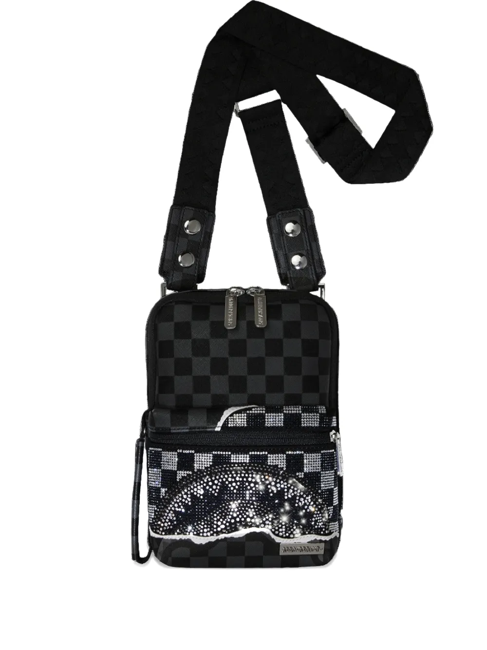 Sprayground Borsa messenger Diamond Tear Shark OG - Nero